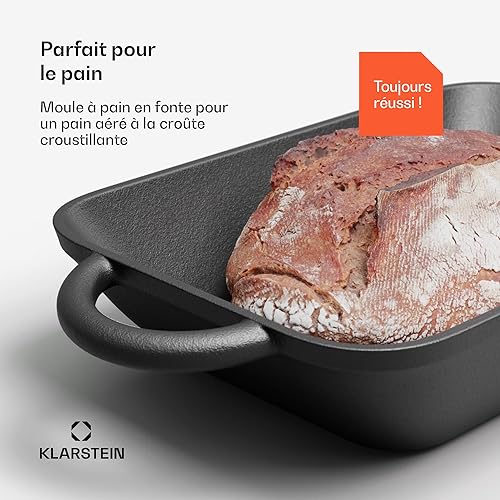 ToCis Big BBQ Four Hollandais en Fonte pour la Fabrication du Pain 2-en-1, Marmite et Moule à Pain pour la Cuisson à l'Intérieur et à l'Extérieur, Cloche à Pain en Fonte, Casserole avec Couvercle - Nail Gallerys