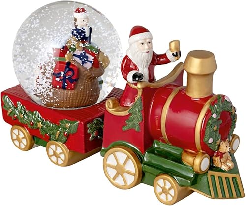 Villeroy & Boch – Christmas Toys, Boule à Neige Grande, Train, 22 x 8,5 x 12,5 cm, Porcelaine/Verre, Multicolore - Nail Gallerys