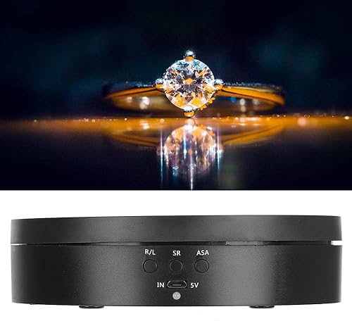 Plateau tournant électrique à 360 degrés, support de charge 2-4KG à 3 vitesses Support d'affichage de plateau tournant à rotation bidirectionnelle Plate-forme tournante automatique parfaite pour le té - Nail Gallerys