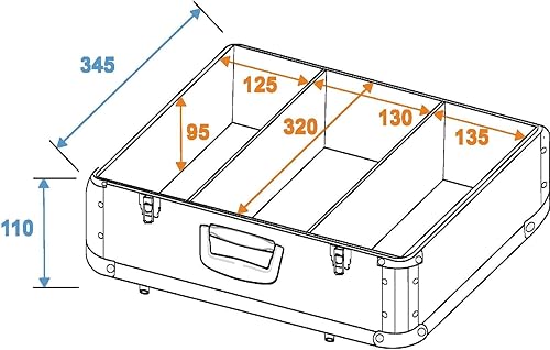 Roadinger 061878 Cas de CD avec réservation numérique arrondi Rouge - Nail Gallerys