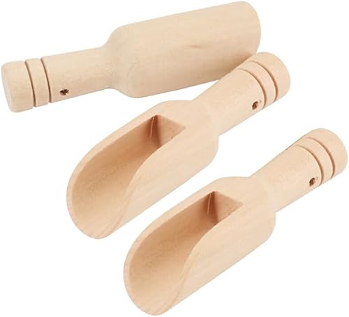 kesurpae Cuillère en bois de sel de bain 3 pièces pour une expérience de bain luxueuse fabriquée avec de la poudre de médecine élégante et confortable - Nail Gallerys
