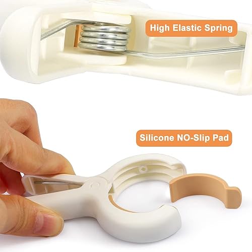 12 Pièces Grosse Pince à Linge, Pince Serviette Plage, Pinces à Serviettes, Pinces à Linge Clip de Brise-Vent, Durable Grosse Pince Plastique pour Serviette de Toilettes,Couettes, Draps de Bain - Nail Gallerys