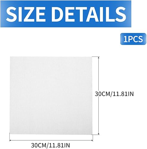 SCJJZ Toiles Aïda,Tissu à Broder au Point de Croix, Tissu à Broder de Taille Moyenne 11CT, Tissu à Broder au Point de Croix 100% Coton, 30 * 30CM (6 pièces) - Nail Gallerys