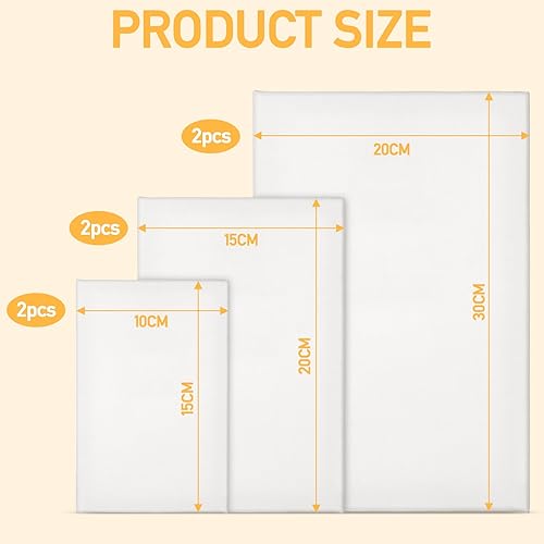 Lot De 6 Toile A Peindre, Toile A Peindre Encadrées 30x20 20x15 15x10 CM, 100% Coton, Sans Acide, Chassis pour Toile de Bois Tendue, Parfaites pour Aquarelle Acrylique, Artistes Et Débutants - Nail Gallerys