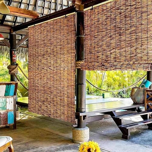 Store Enrouleur Bambou Exterieur Rideau Store Bambou Intérieur 80x100 150x200 60x160 90x150 120x180cm Faciles à Installer Store Roseau pour Salon Jardin Patio Anti-UV - Nail Gallerys