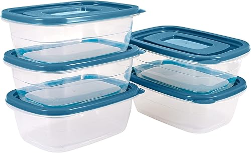 EFISH Conteneur réfrigéré en plastique rectangulaire de 5 pièces.Boîte de stockage des aliments,ensembles de conteneurs,conteneurs alimentaires,500ML par boîte - Nail Gallerys