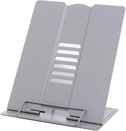 Citmage Support de bureau en métal robuste pour livres, magazines, menus, iPad, partitions de musique, discours avec 6 positions réglables - Noir - Nail Gallerys
