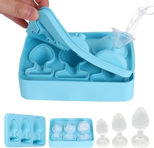 Moule à glaçons en silicone avec couvercle, bac à glaçons Ice Cube, moule à glaçons amusant en silicone, moule de congélation amusant, whisky, café, cocktail, cadeaux de fête pour adultes - Nail Gallerys