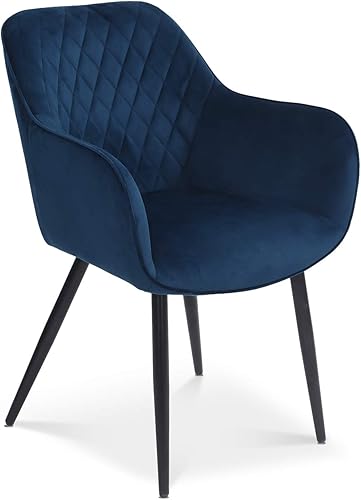 INTENSE DECO Lot de 2 chaises Victoria Vintage Pieds Noir - Nail Gallerys