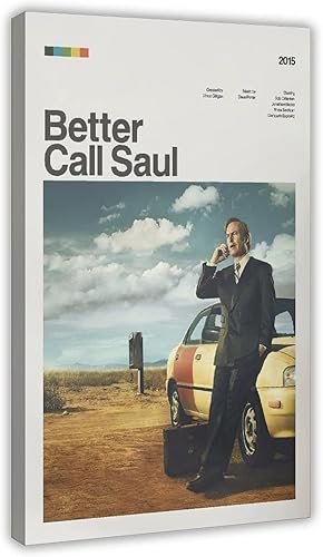 MJKO Better Call Saul Lot de 2 affiches sur toile pour décoration de chambre à coucher, paysage sportif, bureau, chambre, cadeau sans cadre, 30 x 45 cm - Nail Gallerys