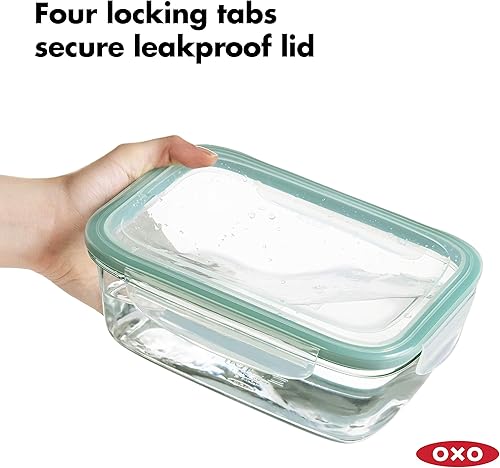 OXO Good Grips – Boîte de conservation Smart Seal -Boîte de rangement pour la cuisine - Rectangulaire - Verre - 1,9 L - Nail Gallerys