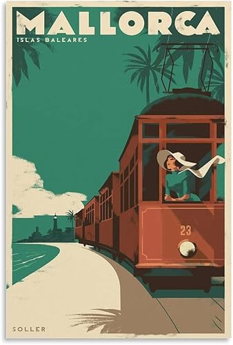 SDYYFF Impression Sur Toile 40 * 60cm Senza Cornice Poster vintage Mallorca Wall Art Poster per l'estetica della stanza - Nail Gallerys
