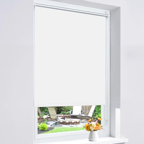 Grandekor Store Enrouleur Occultant sans Perçage Installation Facile 100% Opaque Protection Thermique Solaire pour Fenêtre Porte, 40l x 170L cm, Gris Clair - Nail Gallerys