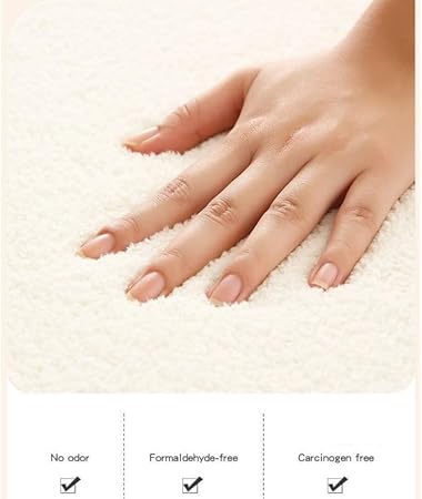 Tapis Rond Beige Minimaliste Microfibre Tapis Lavable en Machine,Tapis Entree Interieur Tapis Couloir,Tapis Salon Rond Doux Et Confortable Moderne Tapis Antidérapant Petit Tapis Diamètre 90Cm - Nail Gallerys