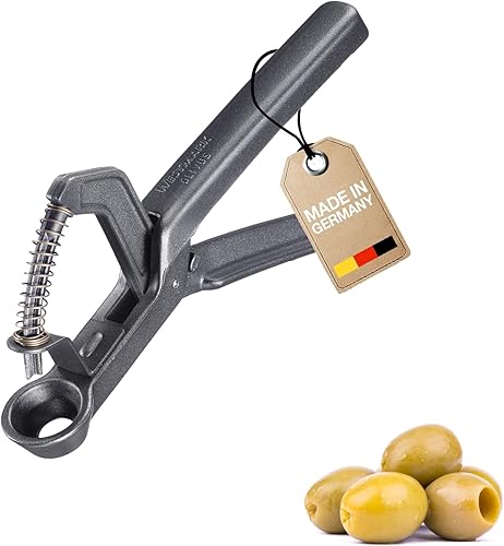 Westmark Dénoyauteur à Olives Olivus Black Edition – Dénoyauteur pour Petites et Larges Olives – Appareil Pratique Utilisable à Une Main avec Ressort – Anthracite - Nail Gallerys