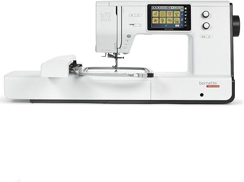 Bernette Machine à broder B70 15,2 x 25,4 cm avec 3 tailles de cerceaux, accessoires et motifs - Nail Gallerys