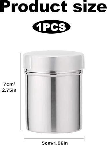 Saupoudreuse à Sucre Glace,Saupoudreuse Cacao,Saupoudreuse à Epices en Acier Inoxydable Shaker à Chocolat Tamiseur,Boite a Sucre Glace,Chocolat Tamiseur pour Cacao Epice Poudre Cappuccino Sucre - Nail Gallerys