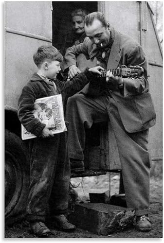 YURUOXIMAO Affiches et impressions Senza Cornice Django Reinhardt e bambini Tela Arte della parete Soggiorno Poster Camera da letto Decorazione Pittura 40 * 60cm - Nail Gallerys