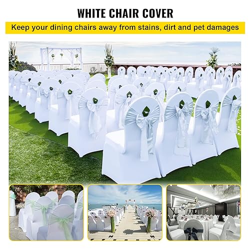 Vevor Lot de 50 housses de chaise universelles élégantes en polyester et élasthanne Housse de chaise stretch Housse de protection de chaise élastique pour mariage Wedding Party Chair Covers - Nail Gallerys