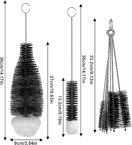Goupillon, Goupillon Bouteille de Nettoyage pour Nettoyant pour en Verre SodaStream Machines à café, Brosse pour Tuyau à Lait[Lot de 12] - Nail Gallerys