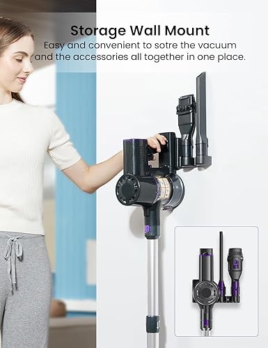 Vexilar Aspirateur Balai sans Fil V9PRO,500W/45Kpa/60 Mins, Aspirateur sans Fil Puissant avec écran LED, Moteur sans Balais HyperMotor™,Aspirateur Balai pour Les Poils d'animaux/Tapis/Sols Durs - Nail Gallerys