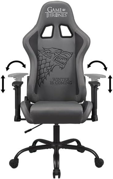 Subsonic – Chaise gaming ou chaise de bureau Game of Thrones, fauteuil gamer, dossier ergonomique - Noir - Nail Gallerys