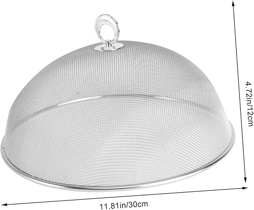 PEPLAYTAL 1Pièce Couvre Plats Acier Inoxydable Pliable Cloche Alimentaire Ronde pour Barbecue Camping et Diamètre - Nail Gallerys