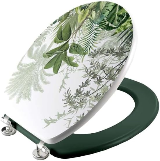 Paris Prix Abattant WC Imprimé Végétal Vagabonde 45cm Vert - Nail Gallerys