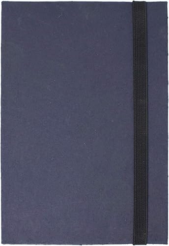 Artway Indigo - Carnet de Croquis en Papier de Coton - A6 Portrait Concertina - 36 faces/18 pages de 250gsm de Papier Chiffon 100% Coton de Texture Moyenne - 100% Fait à la Main - Nail Gallerys