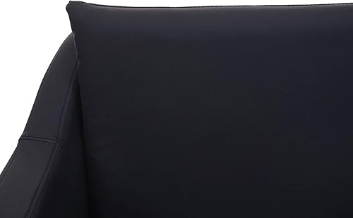 Fauteuil de Salon HWC-H93a, Fauteuil Cocktail Fauteuil Relax Fauteuil - Similicuir Noir - Nail Gallerys