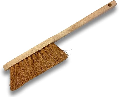 KIBROS 820M | Balayette Brosse en Fibres de Coco Naturel | Manche Long en Bois | Longueur 45 cm, 45 x 3,5 cm - Nail Gallerys