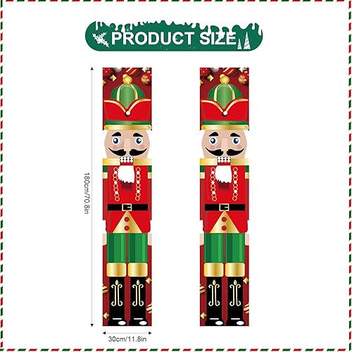 Hileyu Casse Noisette Noel Décorations,Banniere Noel,Decoration Noel Exterieur,Soldat Modèle Casse Noisette Bannières,pour Porte D'entrée,Porche,Jardin,Intérieur ou Extérieur 180 x 30 cm - Nail Gallerys