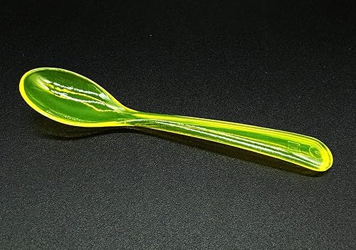 Kimmel Cuillère à oeufs pour bébé - Lot de 6 grandes cuillères à dessert - En plastique - Jaune transparent - 21-000-3311-1 - Nail Gallerys