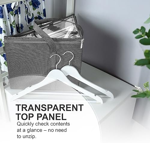 HANGERWORLD Boîte de rangement pliable avec deux poignées de transport Gris - Nail Gallerys