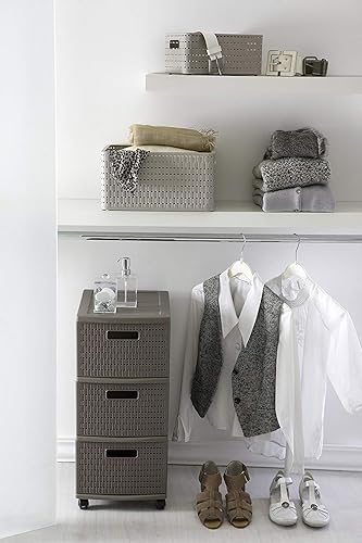 Rotho Country Panier de rangement 2l en rotin, Plastique (PP) sans BPA, blanc, A6/2l (18.3 x 13.7 x 9.8 cm) - Nail Gallerys