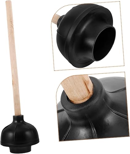 Alipis Déboucheur Toilettes Caoutchouc Naturel avec Manche Bois Outil Pratique pour Salle De Bain Accessoire De Nettoyage pour Déboucher Toilettes Et Lavabos - Nail Gallerys
