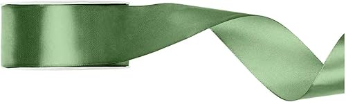 Ruban de satin vert sauge 25 mm - 25 mm - Ruban décoratif pour cadeau - Ruban décoratif pour mariage - Vert sauge - Largeur 25 mm - Nail Gallerys