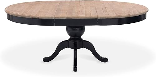 INTENSE DECO Table Ronde Extensible en Bois Massif SIDONIE Bois Naturel - Nail Gallerys