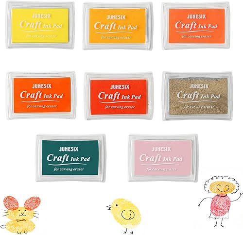 YUZHEDM 8 Pièces Encreur pour Tampon 8 Couleurs Tampon Encreur Doigts Mini Encre à Séchage Rapide Tampon Encreur Enfant Empreintes pour Tampon Encreur Lavable Tampons Encreurs Artisanaux - Nail Gallerys