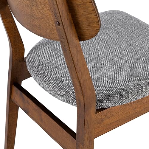 HOMN LIVING Pack de 2 chaises Susi en Noyer, Bois Massif, 49 cm (Largeur) 52 cm (Profondeur) 82 cm (Hauteur) - Nail Gallerys