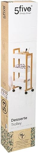 5five - desserte 3 Niveaux à roulettes naturéo Bambou Blanc - Nail Gallerys