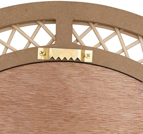 Atmosphera - Miroir Arche Anahi rotin Marron 87x47cm - Nail Gallerys