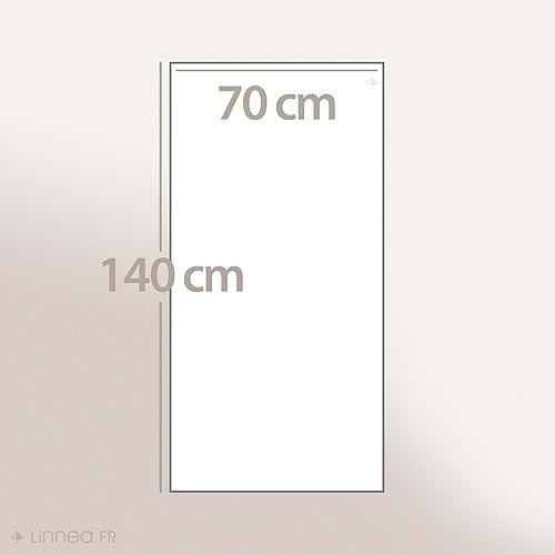 Linnea Drap de Douche 70x140 cm Pur Coton Collection Horizon Rayures Beige - Nail Gallerys