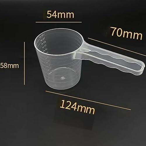 Lot de 2 cuillères à mesurer de 100 ml pour nourriture pour animaux domestiques - Cuillères à mesurer en plastique à long manche - Cuillère à mesurer pour lessive - Nail Gallerys