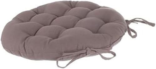 PEGANE Lot de 4 galettes de Chaise Rondes en Coton Coloris Terracotta - 38 x 38 cm - Nail Gallerys