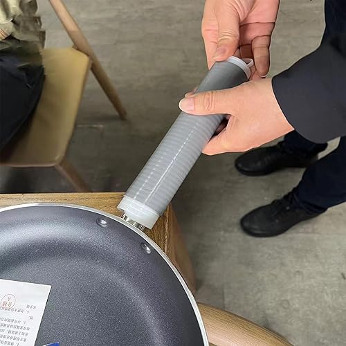 Manchon de poignée de poêle en silicone, isolation thermique | Poignée en caoutchouc pour une protection thermique réutilisable | Manchons de poignée de poêle pour une cuisson sûre, une préhension et - Nail Gallerys