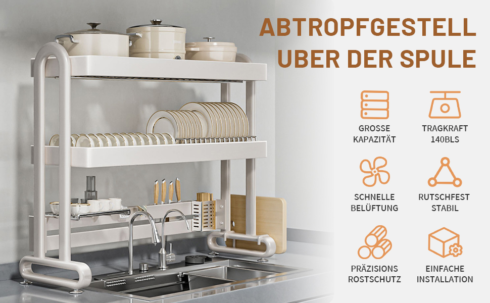 ÉGOUTTOIR A VAISSELLE AU-DESSUS DE LEVIER