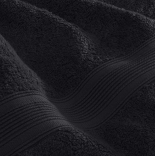 NatureMark Lot de 2 Serviettes de Sauna, Qualité Supérieure, 80 x 200 cm, 100% Coton, Gris Anthracite, NM-HT0802 - Nail Gallerys