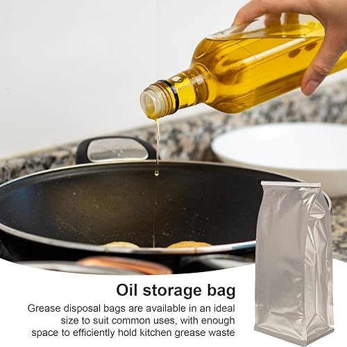 Lot de 20 sacs de rangement pour graisse - En aluminium - Anti-fuite - Pour huile usée - Pour une manipulation propre et pratique des déchets - Nail Gallerys