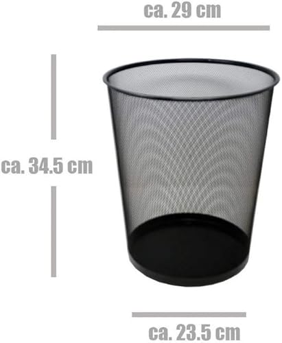 Riyashop Corbeille à papier ronde en fil métallique - 19 l - Nail Gallerys